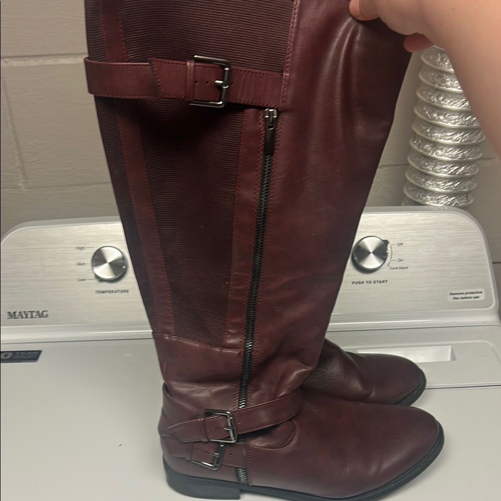 Torrid Women's Combat Boots in Burgundy